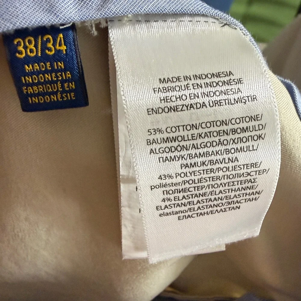 Polo Ralph Lauren Classic Fit Pants size 38x34 Cream/Beige